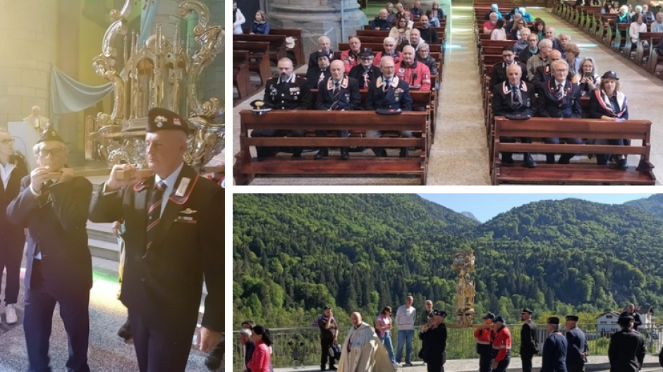 Re: I Carabinieri in congedo in basilica per la messa della Reliquia